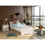 Paris Prix Pack - Lit Enfant & Chevet "London" 90x200cm Blanc