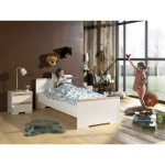 Paris Prix Pack - Lit Enfant & Chevet "London" 90x200cm Blanc