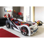 Paris Prix Pack - Lit Enfant & Matelas "Brap" 90x200cm Blanc