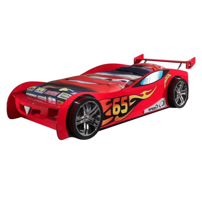 Paris Prix Pack - Lit Enfant & Matelas "LeMans" 90x200cm Rouge