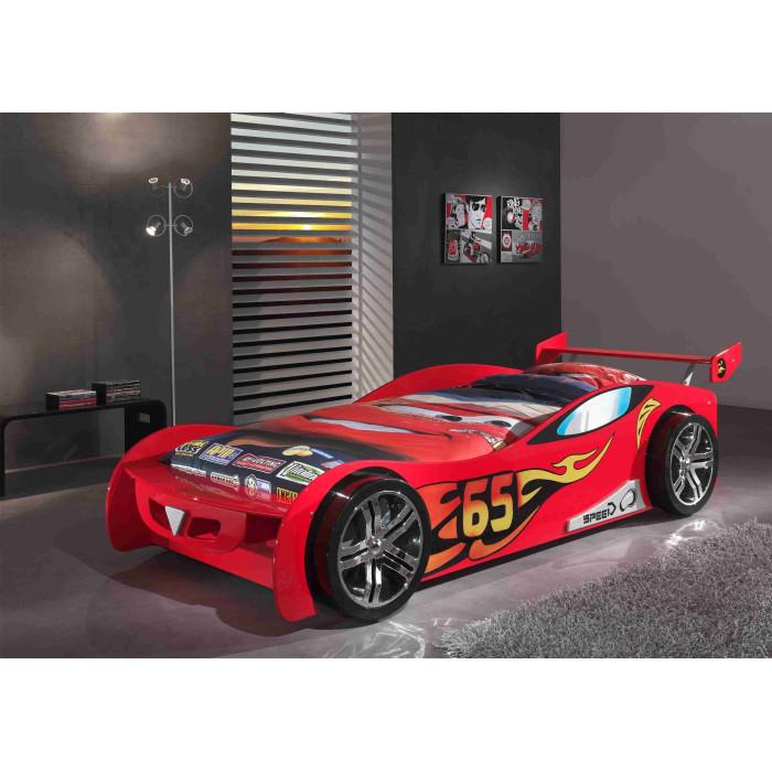 Paris Prix Pack - Lit Enfant & Matelas "LeMans" 90x200cm Rouge
