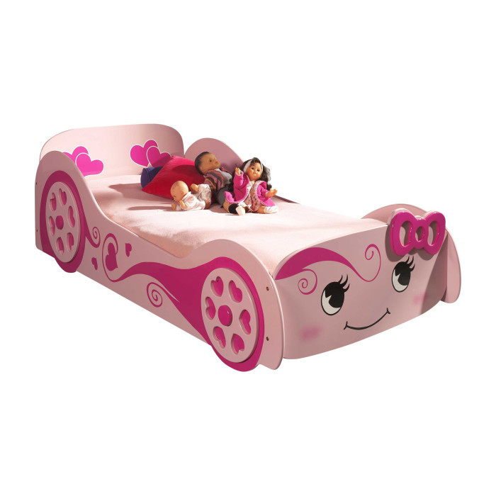 Paris Prix Pack - Lit Enfant & Matelas "Love" 90x200cm Rose