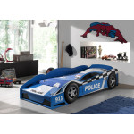 Paris Prix Pack - Lit Enfant & Matelas "Police" 70x140cm Bleu