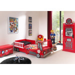 Paris Prix Pack - Lit Enfant & Matelas "Pompier" 70x140cm Rouge