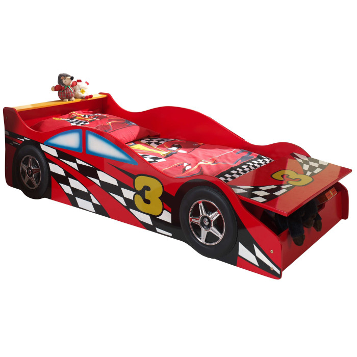 Paris Prix Pack - Lit Enfant & Matelas "Race" 70x140cm Rouge