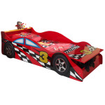 paris prix Pack - Lit Enfant & Matelas "Race" 70x140cm Rouge