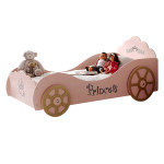paris prix Pack - Lit Enfant & Matelas "Voiture" 90x200cm Rose