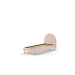 Paris Prix Pack - Lit Enfant & Pouf Bouclé "Moon" 90x200cm Rose