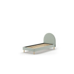 Paris Prix Pack - Lit Enfant & Pouf Bouclé "Moon" 90x200cm Vert