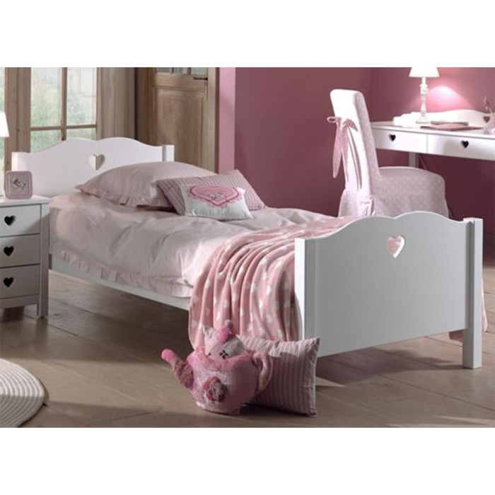 Paris Prix Pack - Lit Enfant & Sommier "Amori" 90x200cm Blanc