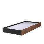 Paris Prix Pack - Lit Enfant Sommier & Tiroir "Alex" 90x200cm Marron & Noir