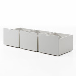 Paris Prix Pack - Lit Enfant Surélevé 3 Tiroirs & Étagère "Pino" Blanc