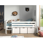 Paris Prix Pack - Lit Enfant Surélevé & 3 Tiroirs "Pino" 90x200cm Blanc