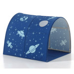 Paris Prix Pack - Lit Enfant Surélevé Tente 3 Pochettes & Tunnel "Pino Astronaute II" Blanc