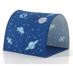 Paris Prix Pack - Lit Enfant Surélevé Tente 3 Pochettes & Tunnel "Pino Astronaute II" Naturel