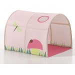 Paris Prix Pack - Lit Enfant Surélevé Tente 3 Pochettes & Tunnel "Pino Spring" Blanc