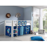 Paris Prix Pack - Lit Enfant Tente & 3 Pochettes "Pino Astronaute II" Blanc