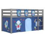 paris prix Pack - Lit Enfant Tente & 3 Pochettes "Pino Astronaute II" Gris