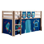 paris prix Pack - Lit Enfant Tente & 3 Pochettes "Pino Astronaute II" Naturel