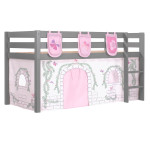 paris prix Pack - Lit Enfant Tente & 3 Pochettes "Pino Birdy" Gris