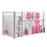 paris prix Pack - Lit Enfant Tente & 3 Pochettes "Pino Princesse" Blanc