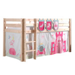 paris prix Pack - Lit Enfant Tente & 3 Pochettes "Pino Princesse" Naturel
