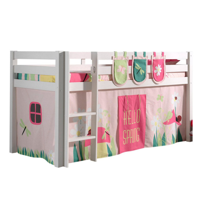 Paris Prix Pack - Lit Enfant Tente & 3 Pochettes "Pino Spring" Blanc