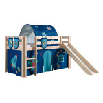 paris prix Pack - Lit Enfant Tente 3 Pochettes & Tunnel "Pino Astronaute II" Naturel