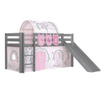 paris prix Pack - Lit Enfant Tente 3 Pochettes & Tunnel "Pino Birdy" Gris