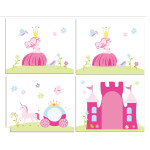 Paris Prix Pack - Lit Enfant Tente 3 Pochettes & Tunnel "Pino Princesse" Blanc