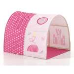 Paris Prix Pack - Lit Enfant Tente 3 Pochettes & Tunnel "Pino Princesse" Blanc