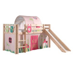 paris prix Pack - Lit Enfant Tente 3 Pochettes & Tunnel "Pino Spring" Naturel