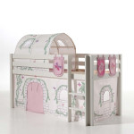 Paris Prix Pack - Lit Enfant Tente Tunnel & 3 Pochettes "Pino Birdy" Blanc