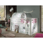 Paris Prix Pack - Lit Enfant Tente Tunnel & 3 Pochettes "Pino Birdy" Blanc
