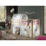 Paris Prix Pack - Lit Enfant Tente Tunnel & 3 Pochettes "Pino Birdy" Naturel
