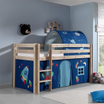 Paris Prix Pack - Lit Enfant Tente & Tunnel "Pino Astronaute II" Naturel