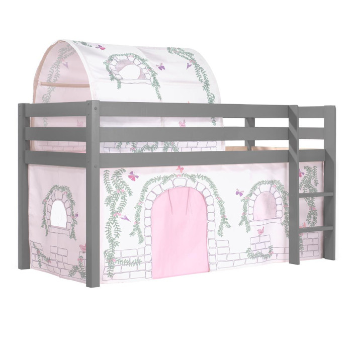 Paris Prix Pack - Lit Enfant Tente & Tunnel "Pino Birdy" Gris