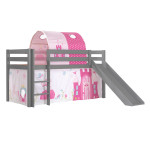 paris prix Pack - Lit Enfant Tente & Tunnel "Pino Princesse" Gris