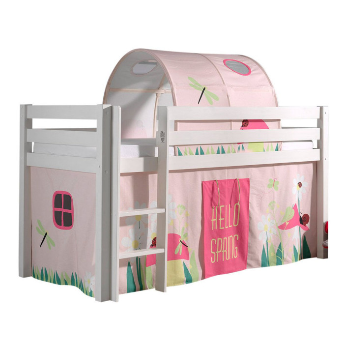 Paris Prix Pack - Lit Enfant Tente & Tunnel "Pino Spring" Blanc