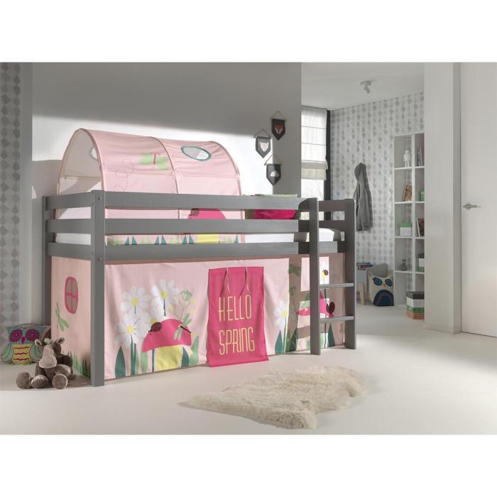 Paris Prix Pack - Lit Enfant Tente & Tunnel "Pino Spring" Gris