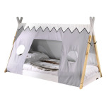 paris prix Pack - Lit Enfant & Textile "Tipi" 90x200cm Blanc