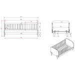 Paris Prix Pack - Lit Enfant & Tiroir De Lit "Kiddy" 70x140cm Blanc