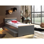 paris prix Pack - Lit Enfant & Tiroir "London" 90x200cm Anthracite