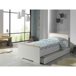 paris prix Pack - Lit Enfant & Tiroir "London" 90x200cm Blanc