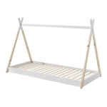 Paris Prix Pack - Lit Enfant & Tiroir "Tipi" 90x200cm Blanc & Naturel