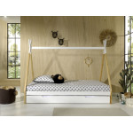 paris prix Pack - Lit Enfant & Tiroir "Tipi" 90x200cm Blanc