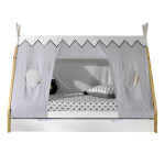 Paris Prix Pack - Lit Enfant Tiroir & Voile "Tipi" 90x200cm Blanc