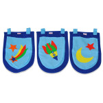 Paris Prix Pack - Lit Enfant Toboggan Tente & 3 Pochettes "Pino Astronaute II" Naturel