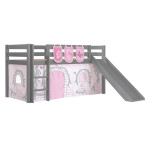 paris prix Pack - Lit Enfant Toboggan Tente & 3 Pochettes "Pino Birdy" Gris