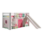 paris prix Pack - Lit Enfant Toboggan Tente & 3 Pochettes "Pino Spring" Blanc